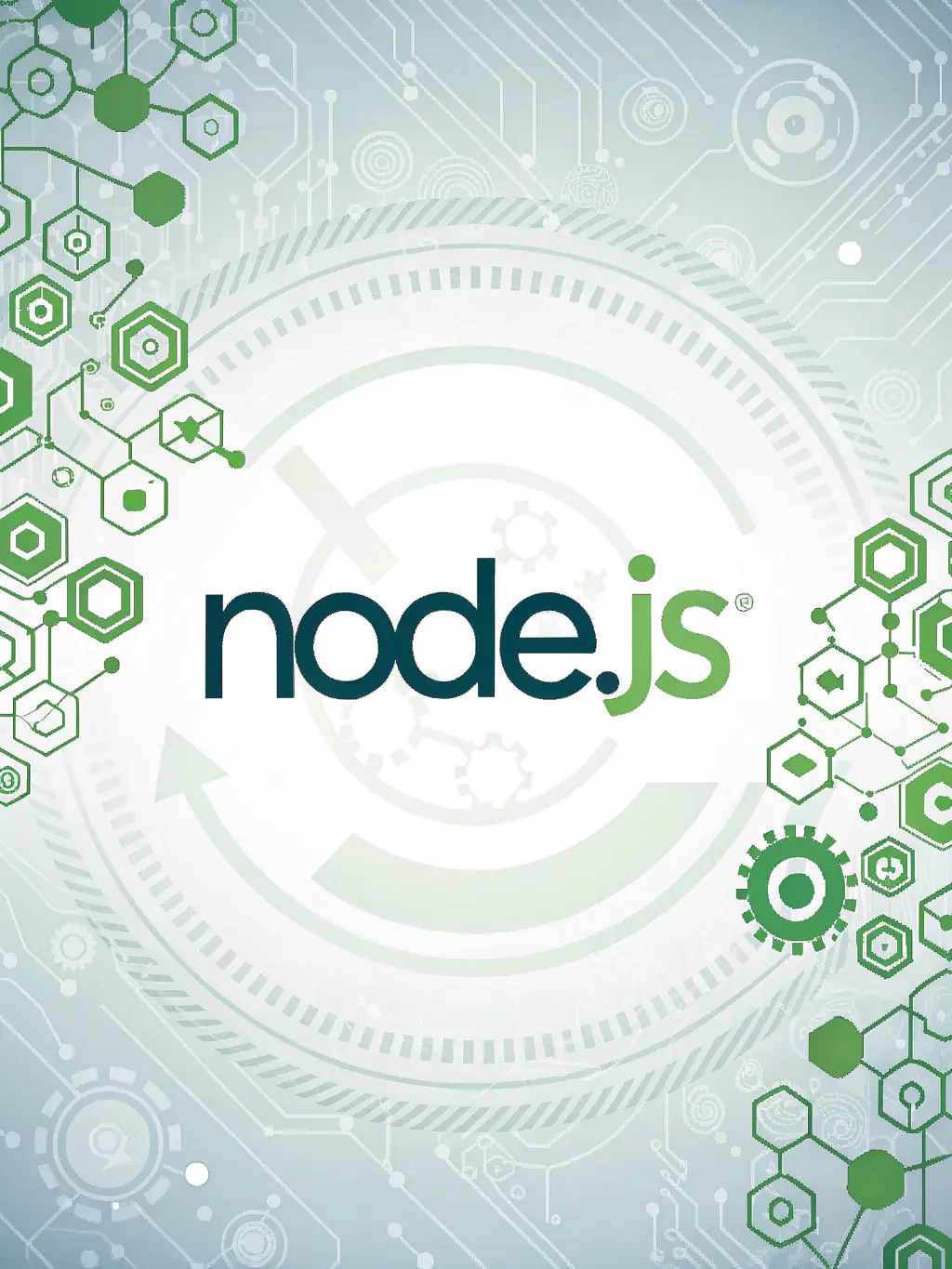 A clean, professional image displaying the Node.js logo with server-side code, illustrating its role in creating scalable and efficient backend solutions for Parveen Webdevs.