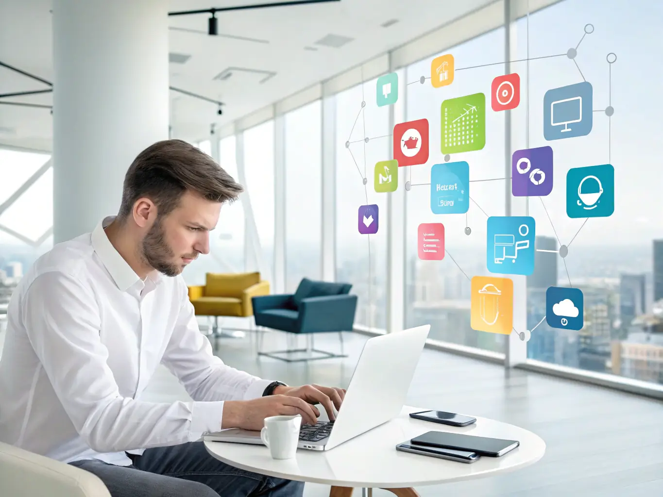 A developer coding on a laptop with a clean code editor, illustrating technical expertise. The code is well-structured and commented, highlighting the developer's attention to detail and commitment to quality.